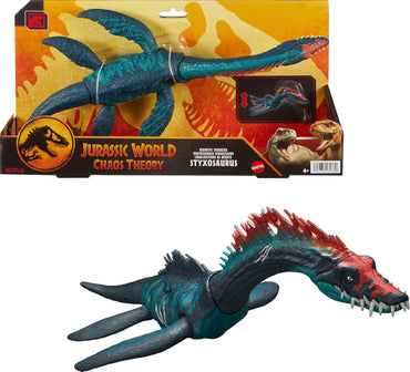 Jurassic World Chaos Theory Gigantic Trackers Styxosaurus Dinosaur Toy – Chomp & Paddle Motion, Digital Play