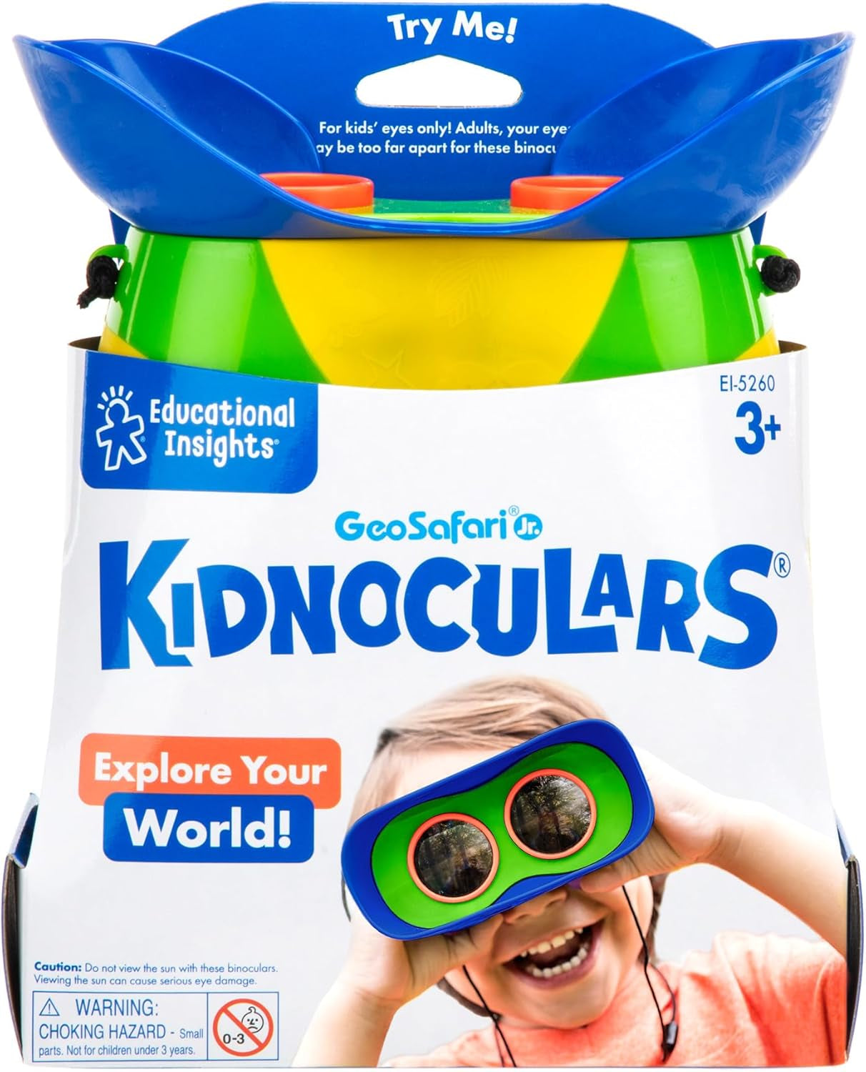 Geosafari Jr. Kidnoculars, Binoculars for Toddlers & Kids, Easter Basket Stuffers for Kids, Gift for Toddlers Ages 3+