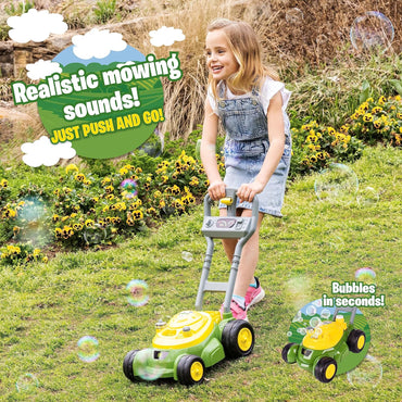 Bubble Lawn Mower for Toddlers, Bubble Blowing Machines, Indoor and Outdoor Gardening Toy, Birthday, Party Favor for Preschool Girls and Boys, No Batteries Required, 2+