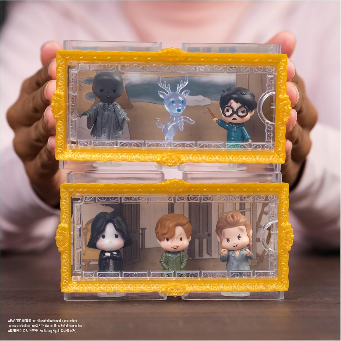Harry Potter, Micro Magical Moments Year 3 Figure Set with Harry, Stag Patronus, Dementor & Display Case, Kids Toys for Ages 6 and Up