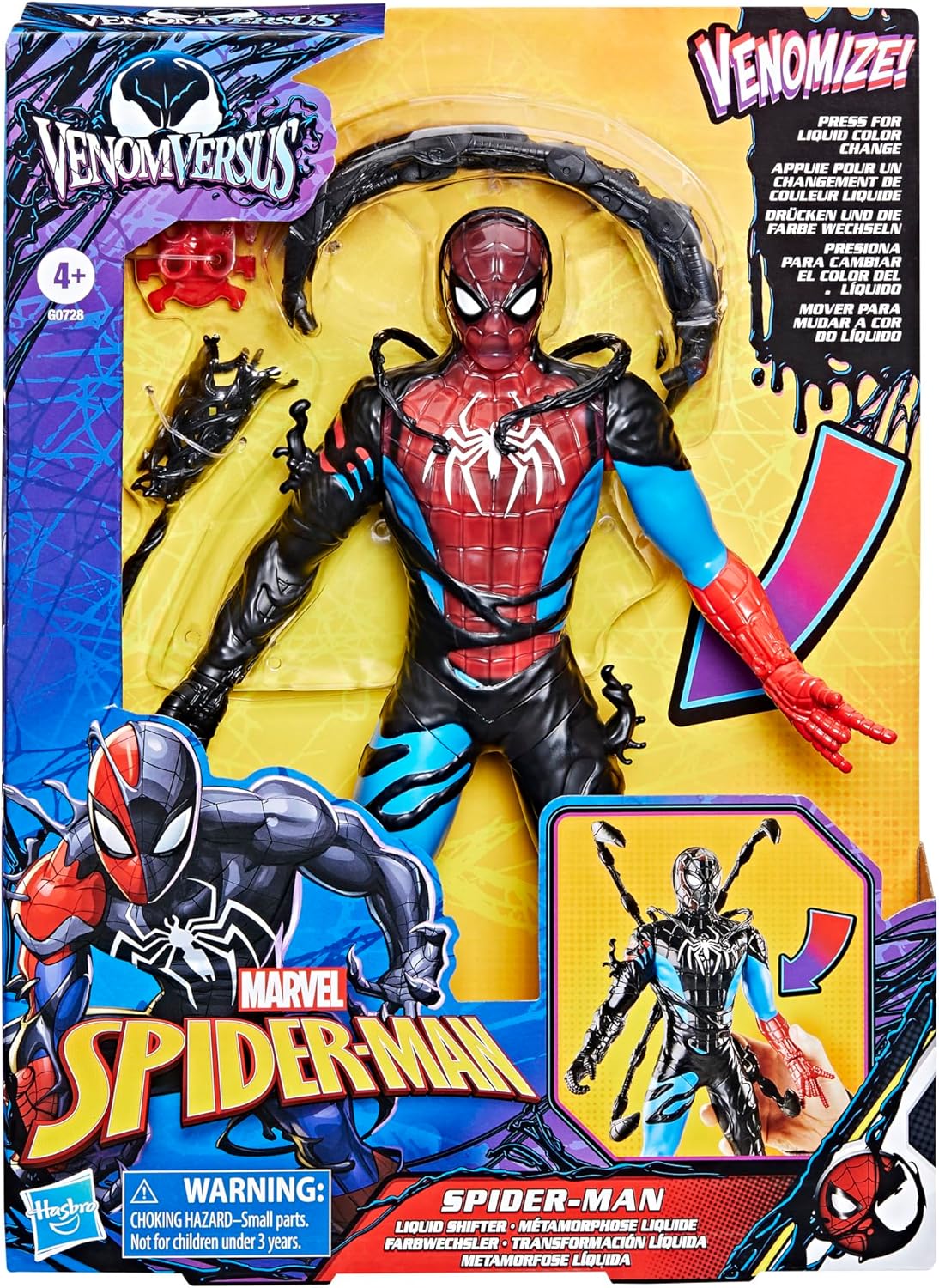 Spider-Man VenomVerse Liquid Shifter 11-Inch Action Figure – Marvel Super Hero Toy for Kids 4+