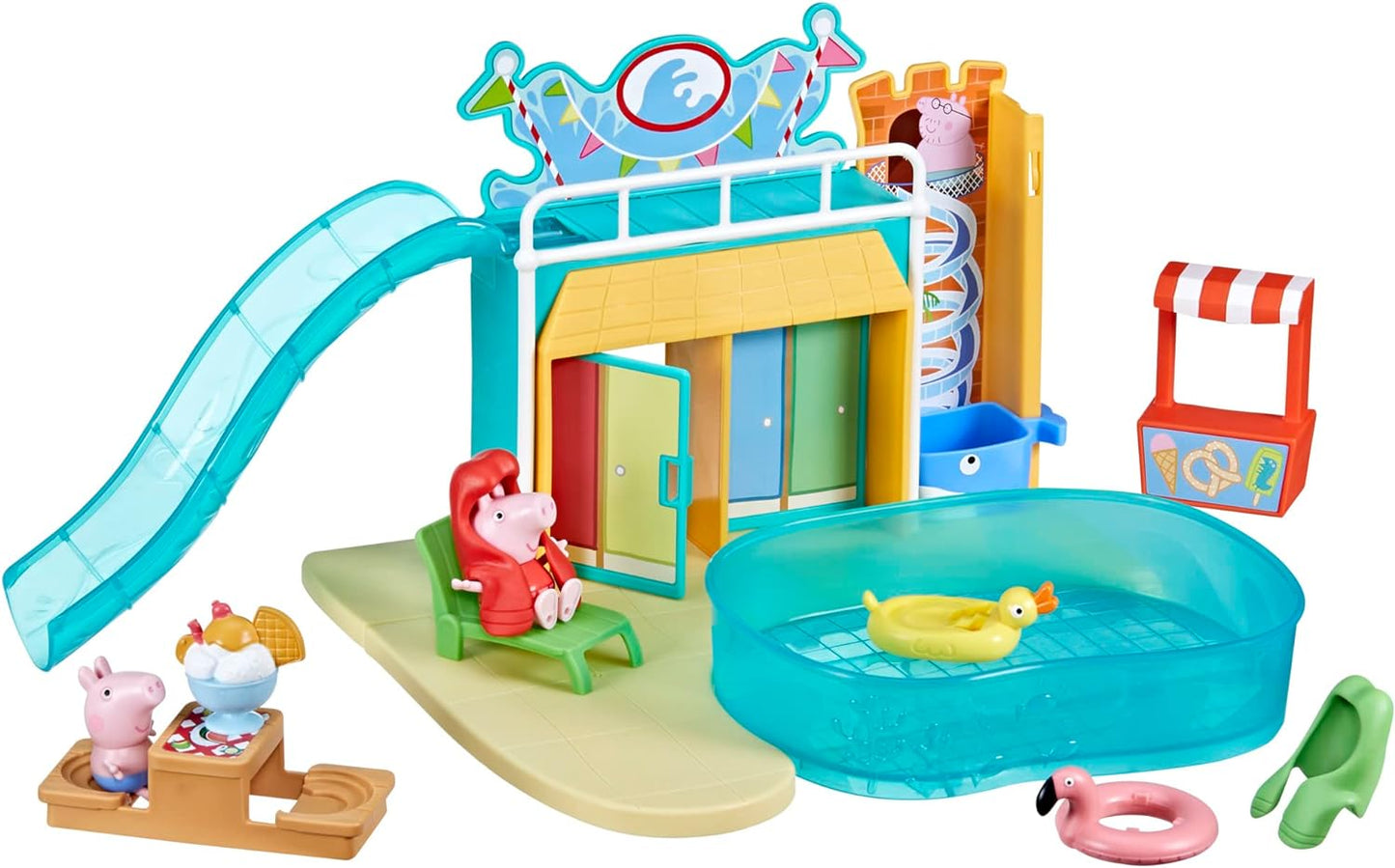 Waterpark Playset with 2 Figures, Preschool Toys for 3+ Girls and Boys