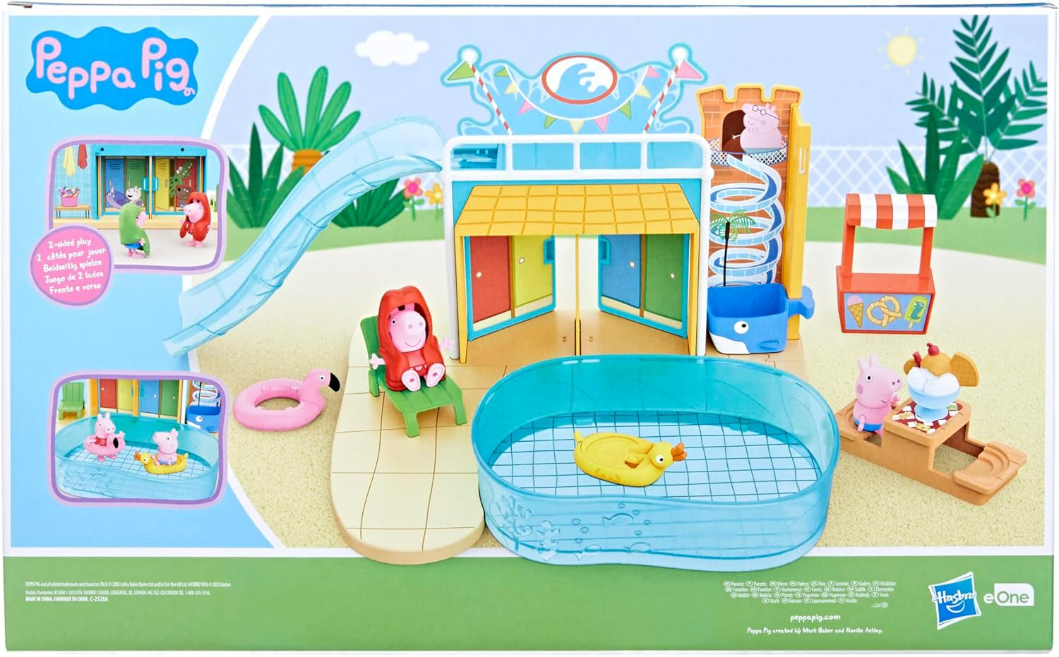 Waterpark Playset with 2 Figures, Preschool Toys for 3+ Girls and Boys