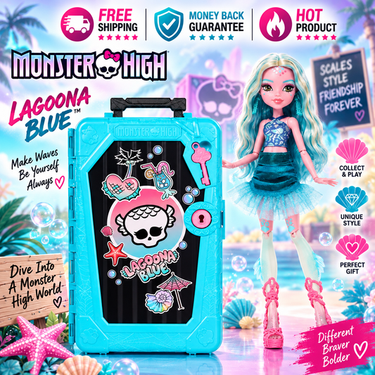 Monster High Skulltimate Secrets Gore-geous Oasis Lagoona Blue doll playset