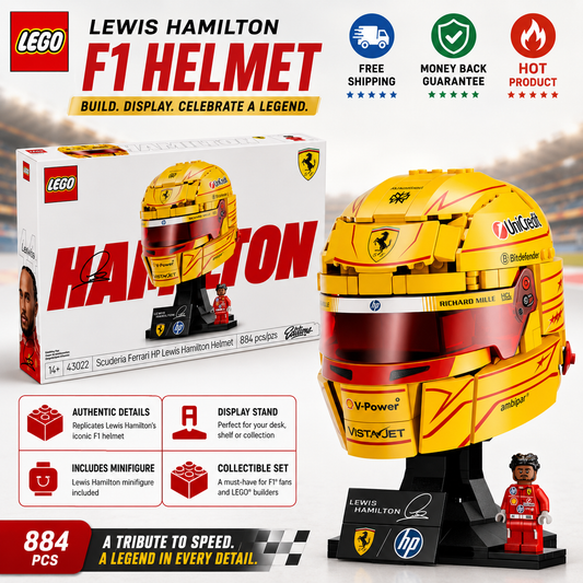 LEGO Editions Lewis Hamilton Scuderia Ferrari HP F1 helmet 884-piece building set