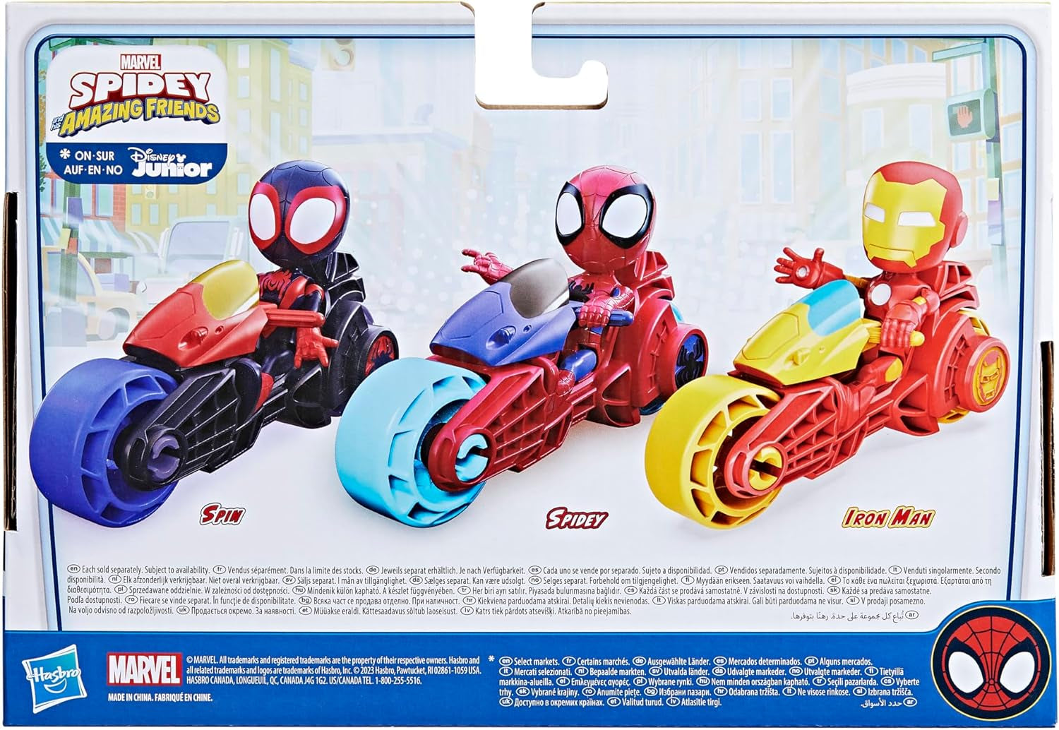 , Iron Man Action Figure & Toy Motorcycle Playset, Marvel Super Hero Preschool Toys for Kids 3 and Up
