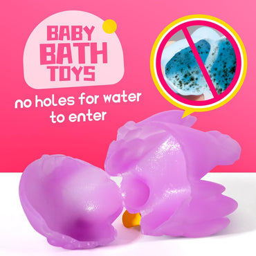 Baby Bath Toys - No Hole Bath Toys for Kids, Bath Tub Shower Toys for Newborn Baby