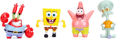 Spongebob Squarepants 2.5" 4-Pack Die-Cast Figures, Toys for Kids and Adults