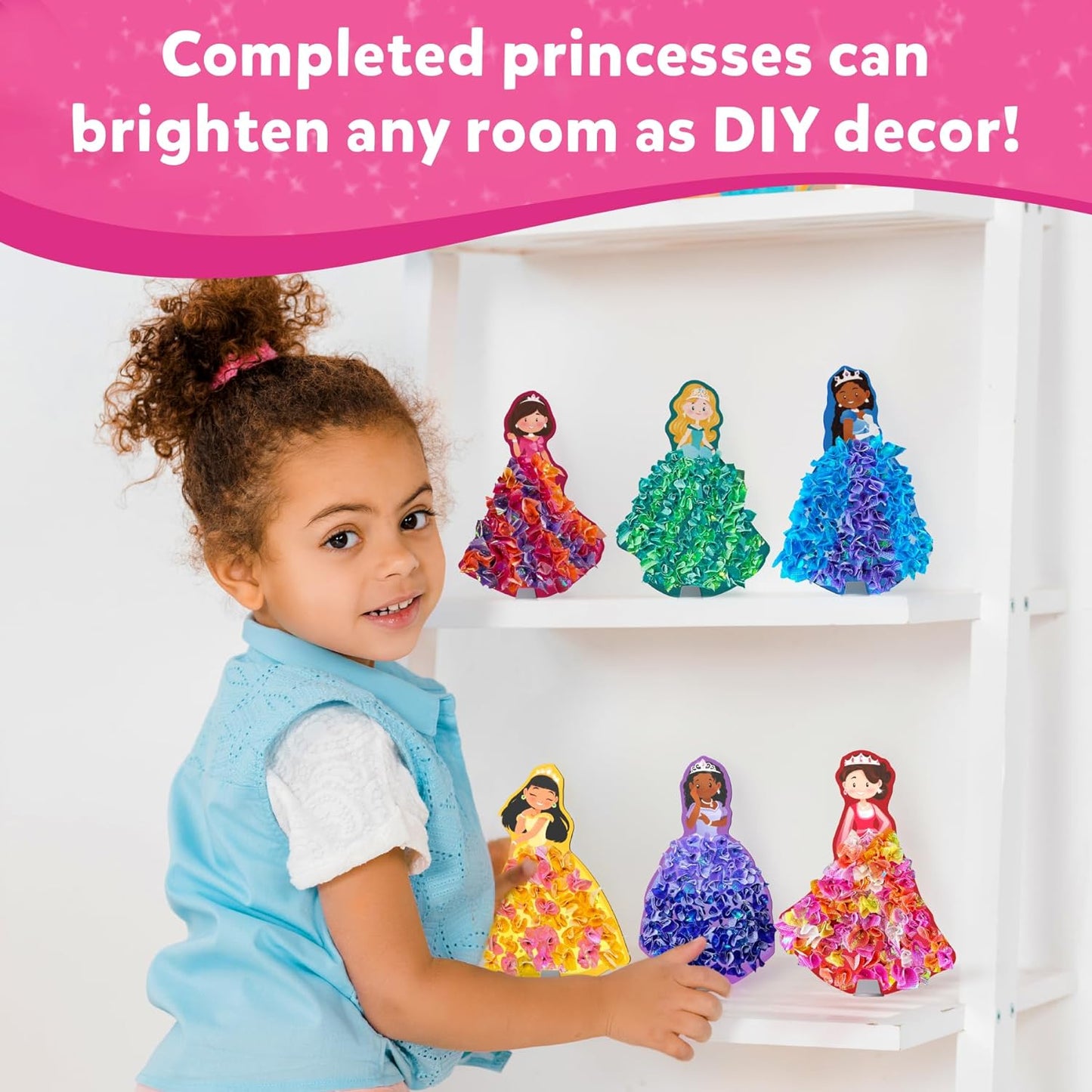 Poke-In Art - Magical Princesses, Mess-Free Fun for Kids, DIY Wood Craft Kits, Creative Activity, Gifts for Girls & Boys Ages 4, 5, 6, 7, 8, 9