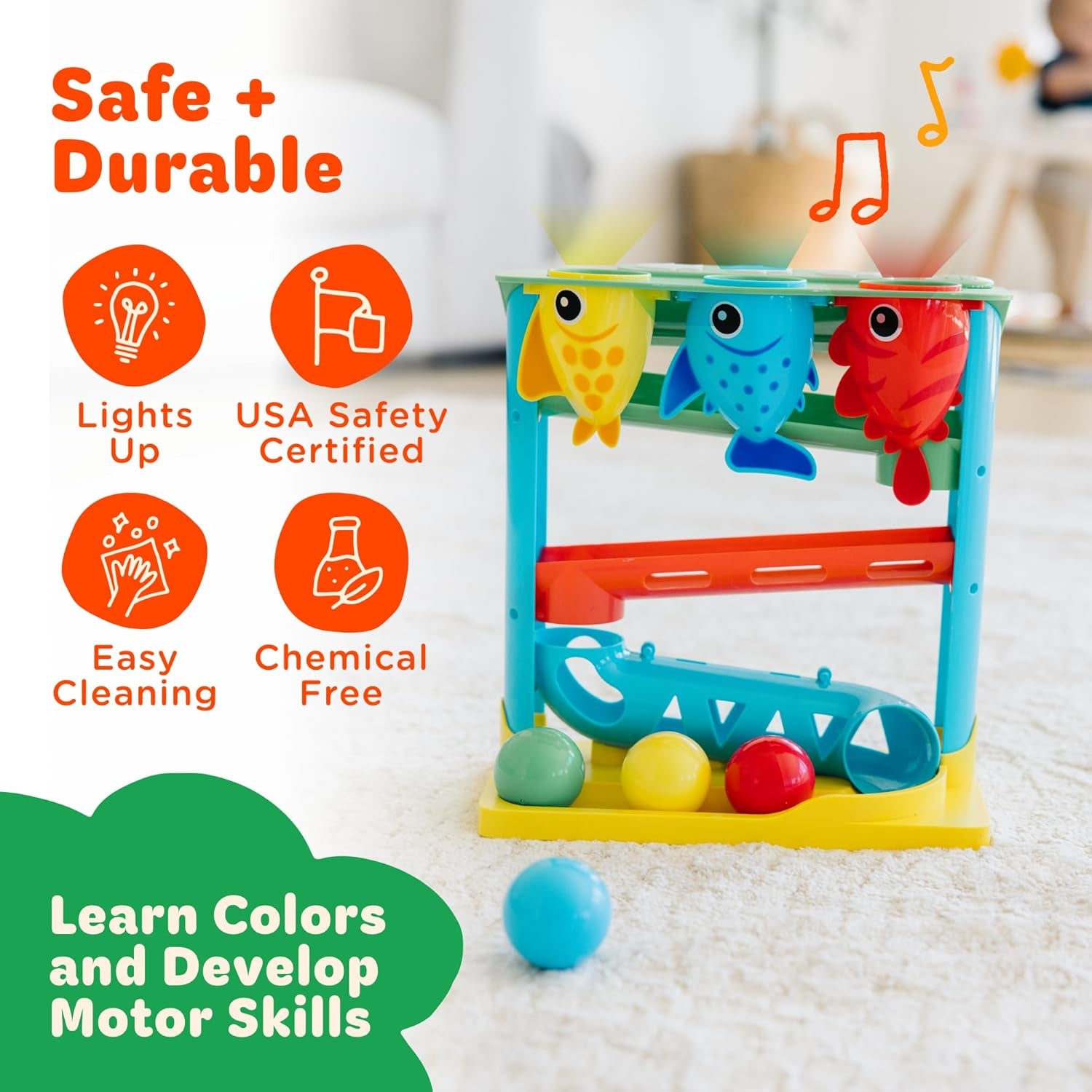 , Feed the Fish | Interactive Baby & Toddler Toy | 1, 2+ Year Old Gift & Birthday Present | Boys & Girls Babies Ages 6, 7, 8, 9, 10, 12, 18, 24+ Months Old