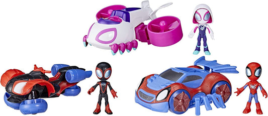 Team Spidey Change ‘N Go Riders Playset, 3 Toy Cars and Action Figures, Marvel Super Hero Toys for 3 Year Old Boys and Girls and up (Amazon Exclusive)