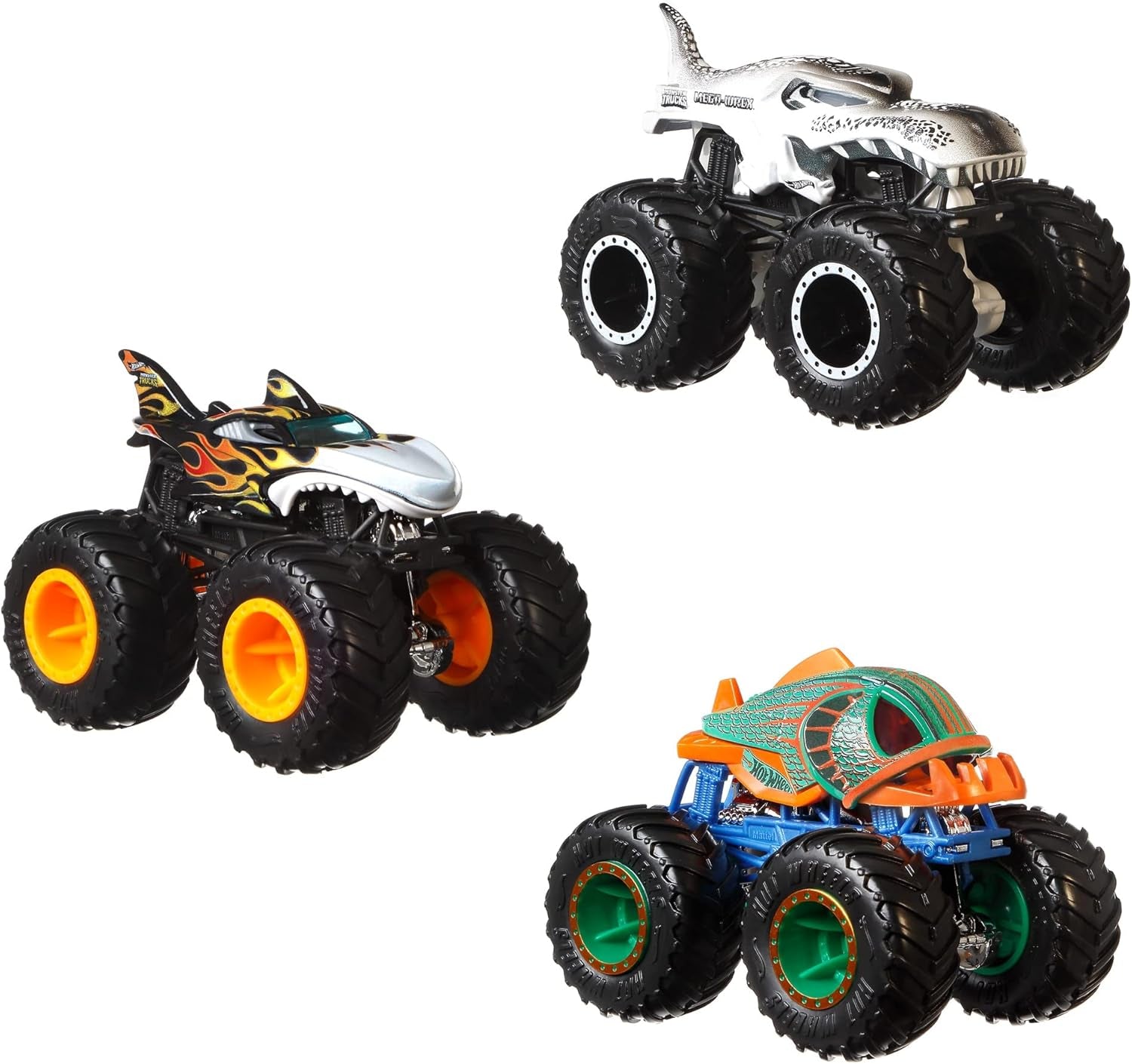 Monster Trucks 1:64 Scale 2-Pack Assortment with Giant Wheels