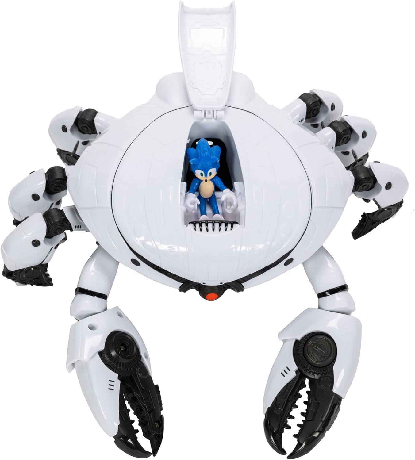 Sonic 3 Movie Toys Crab Mech Pinching Claws Playset with 2.5 Inch Sonic Action Figure Officially Licensed 3 Movie Playset Toys for Kids