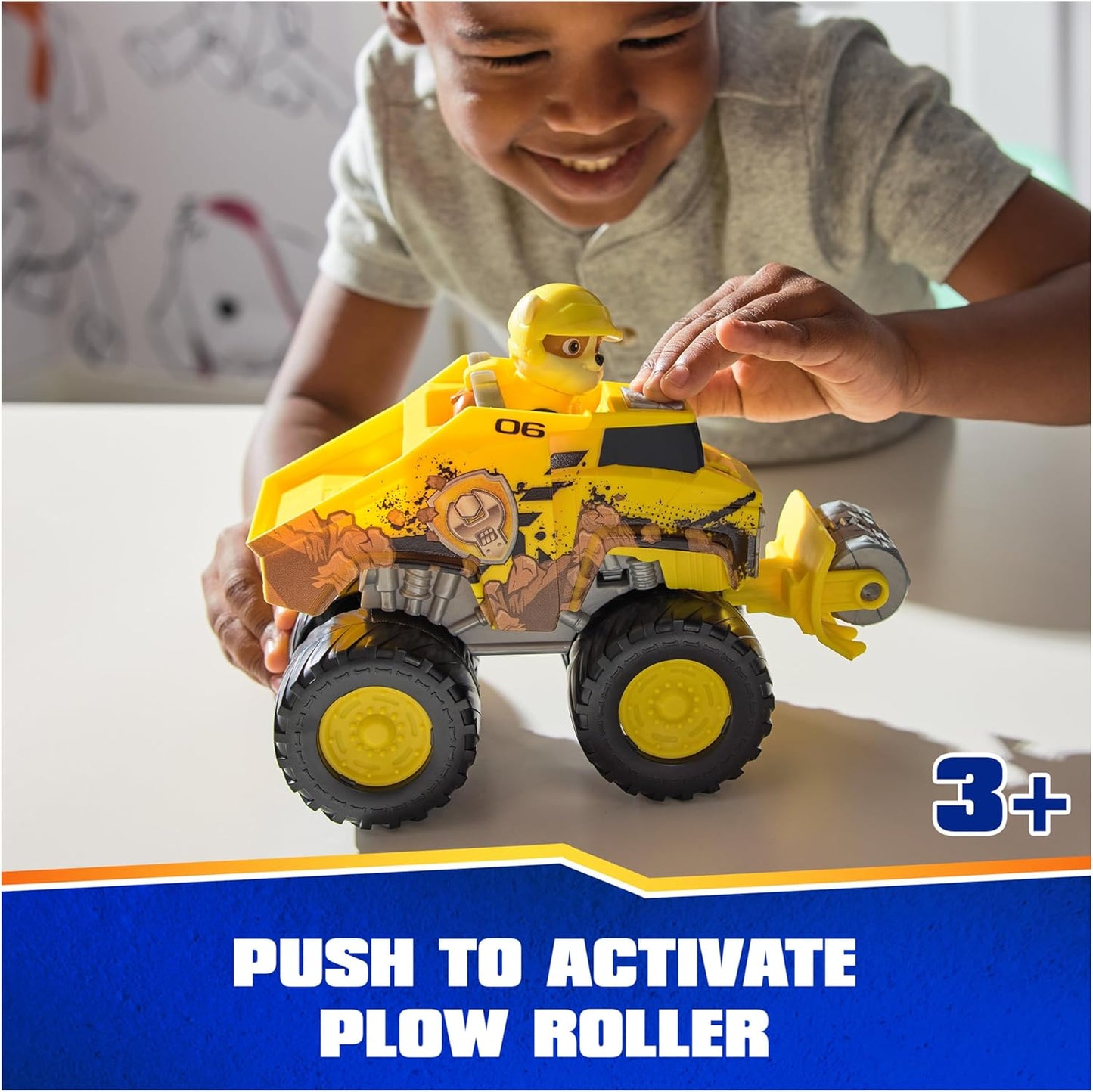 : Rescue Wheels Rubble’S Bulldozer, Toy Truck with Vehicle Transformation and Collectible Action Figure, Kids Toys for Boys & Girls Ages 3+