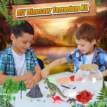 Dinosaur Activities Toys-Dinosaur Terrarium Craft Kits for Boys-Birthday Gifts for Kids Age 4 5 6 7 8 Years Old