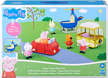 Peppa'S Little Vehicle Playset for Girls and Boys, Includes Helicopter, Camper, and Car, and 5 Figures Set, Preschool Toys, Ages 3+ (Amazon Exclusive)