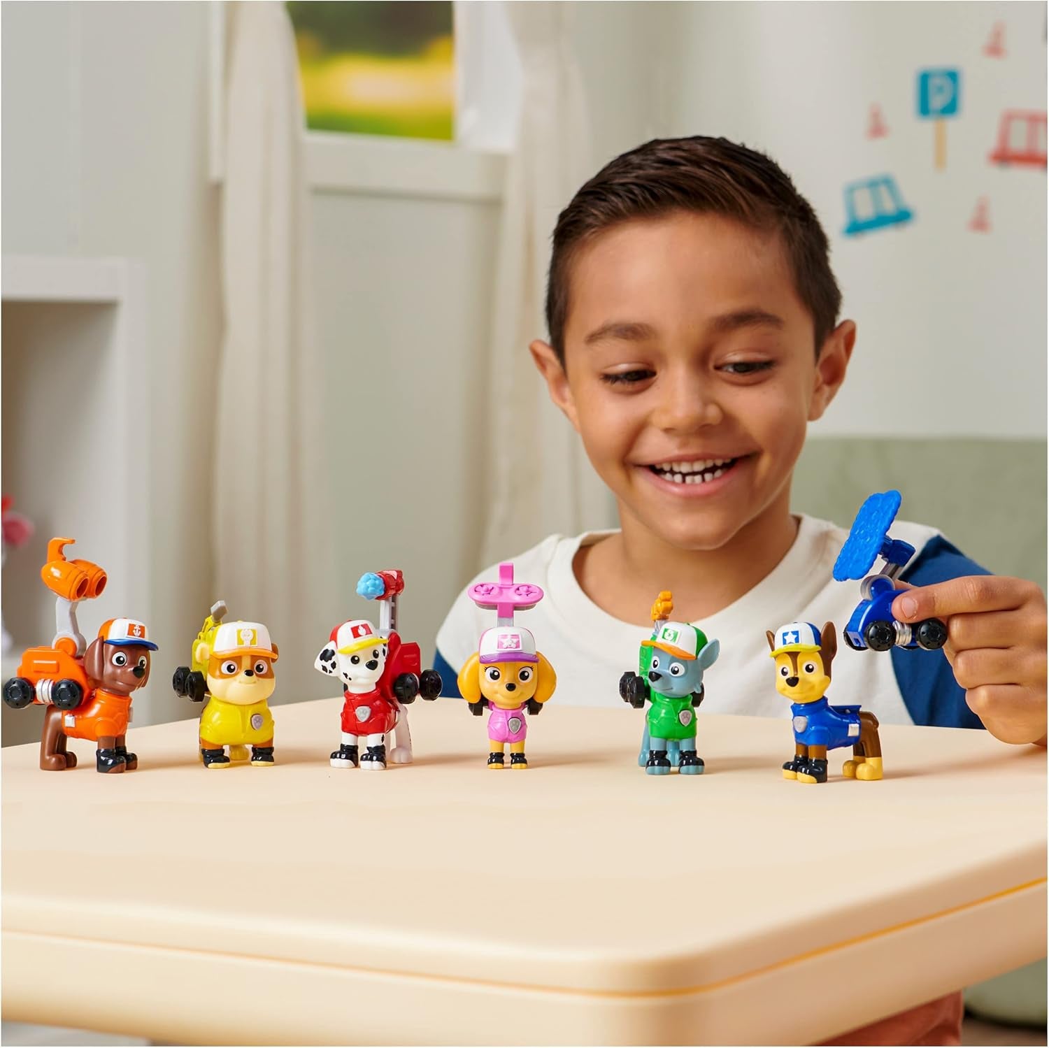 , Big Truck Pups Chase Action Figure with Clip-On Rescue Drone, Command Center Pod and Animal Friend Kids Toys Ages 3 and Up