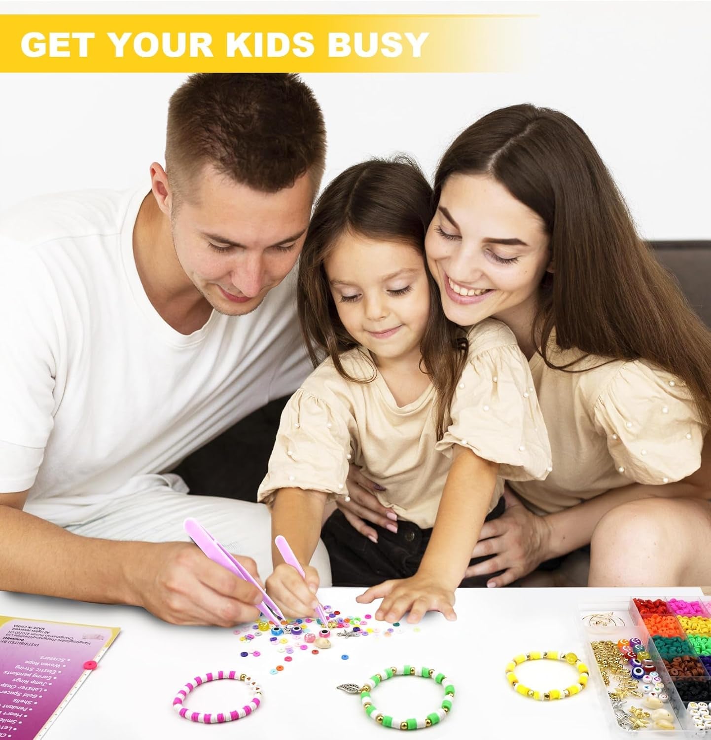 Clay Beads Bracelet Making Kit for Beginner, 5000 Pcs Preppy Polymer Clay Beads with Charms Kit for Jewelry Making, DIY Arts and Crafts Birthday Gifts Toys for Kids Age 6-13