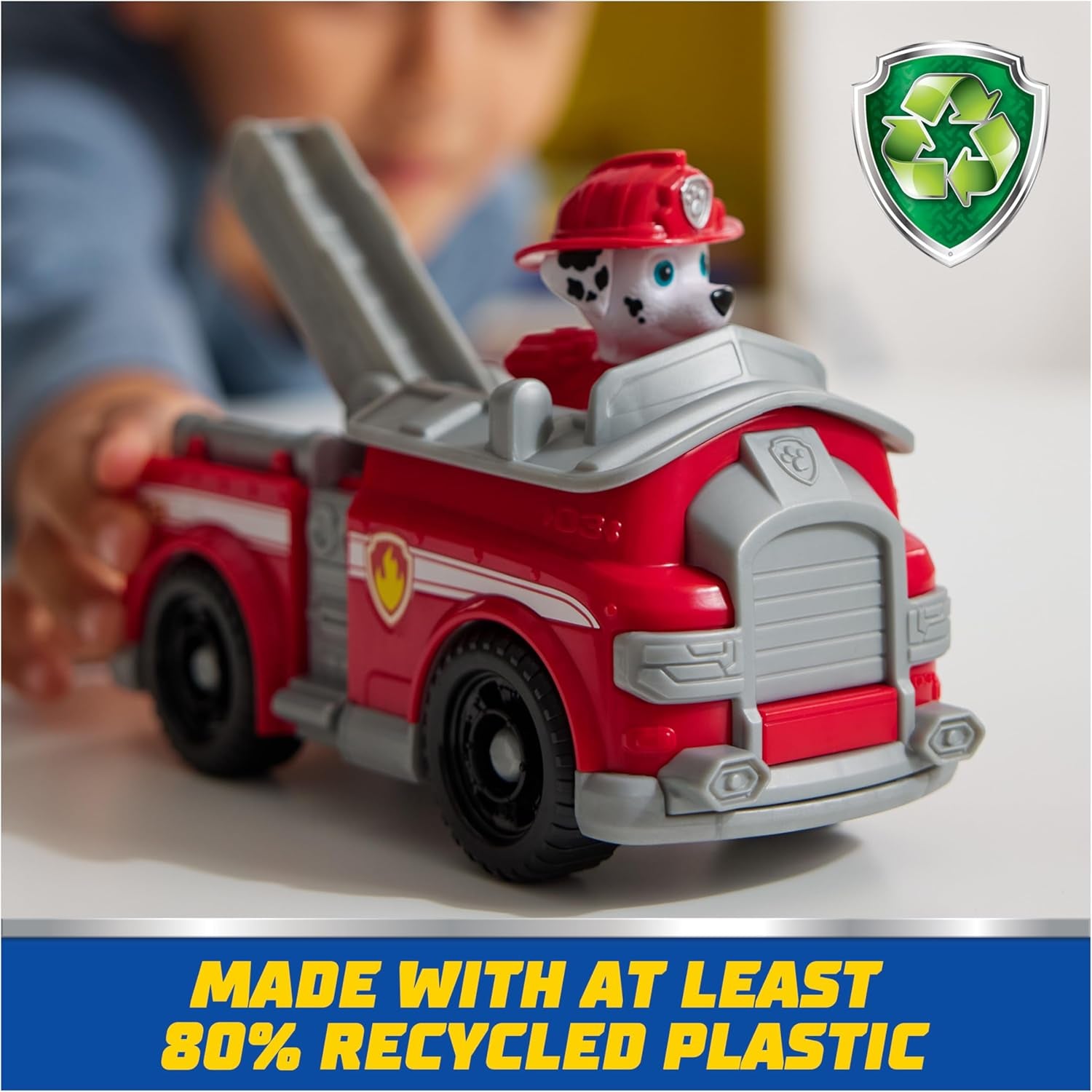 , Marshall’S Firetruck, Toy Vehicle with Collectible Action Figure, Sustainably Minded Kids Toys for Boys & Girls Ages 3 and Up