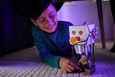 Minecraft Action Figure Set, Blast Attack Ghast with Lights, Sounds, Launcher & Projectile, plus Piglin Warrior Inspired by the Movie