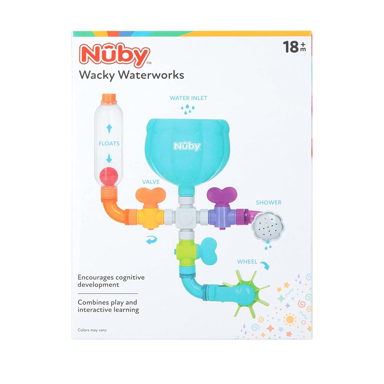 Wacky Waterworks Pipes Bath Toy - Baby Bathtub Toy with Interactive Features for Cognitive Development