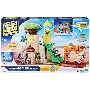 Star Wars Young Jedi Adventures – Tenoo Jedi Temple Playset with Lights & 2 Figures