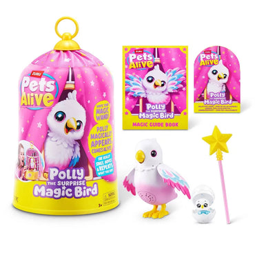 Polly the Magic Bird toy that moves sings repeats words and includes hatchable baby bird