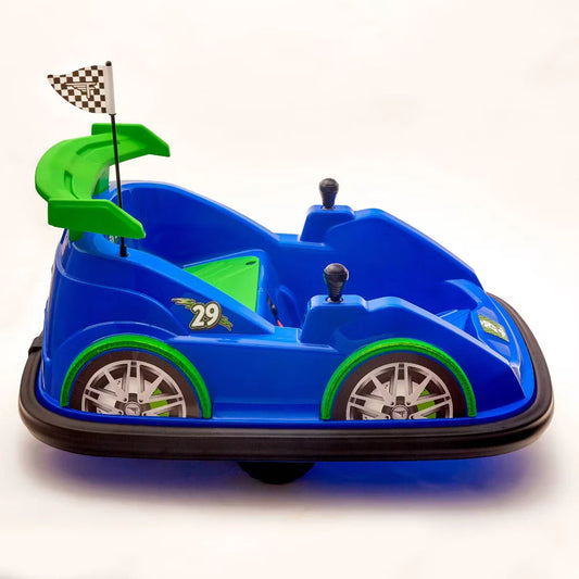 Flybar FunPark Racer Bumper Car – Blue Ride-On Toy for Kids Ages 1.5–4
