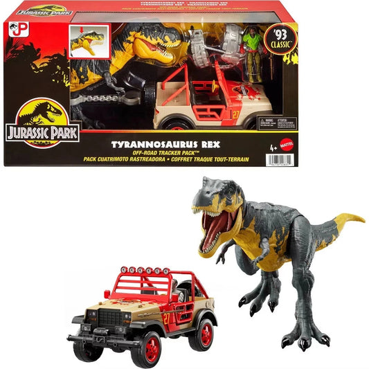 Jurassic World Tyrannosaurus Rex Off-Road Tracker Pack Toy Set