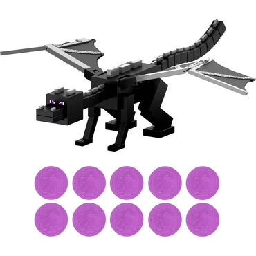 Minecraft Ender Dragon toy with flapping wings and 10 launching attack discs
