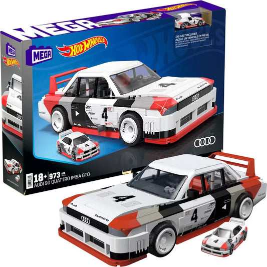 MEGA Hot Wheels Audi 90 Quattro IMSA GTO Building Toy Kit – 973 Pieces