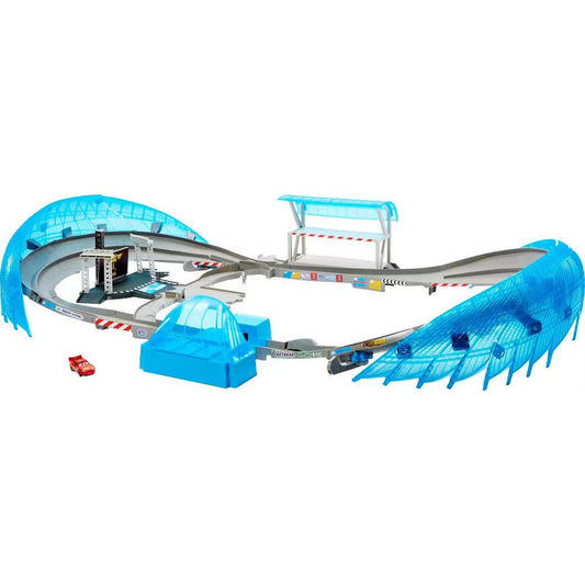 Disney Pixar Cars Speedway Trackset – 5ft Motorized Racing Track with Lane Changes & Booster