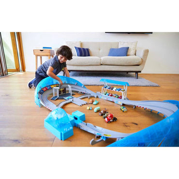 Disney Pixar Cars Speedway Trackset – 5ft Motorized Racing Track with Lane Changes & Booster