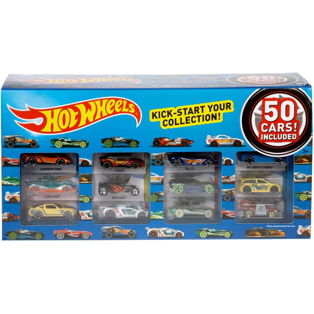 Hot Wheels 50 Car Pack – Premium Die-Cast Toy Cars Gift Set for Kids & Collectors