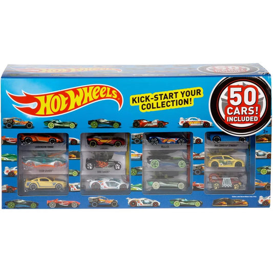 Hot Wheels 50 Car Pack – Premium Die-Cast Toy Cars Gift Set for Kids & Collectors