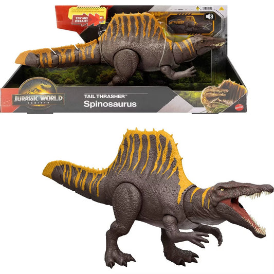Jurassic World Rebirth Tail Thrasher Spinosaurus Action Figure – Realistic Dinosaur Toy
