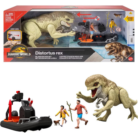 Jurassic World Rebirth Storypack – Raft Adventure with Villain Dino, Adult & Child Figures