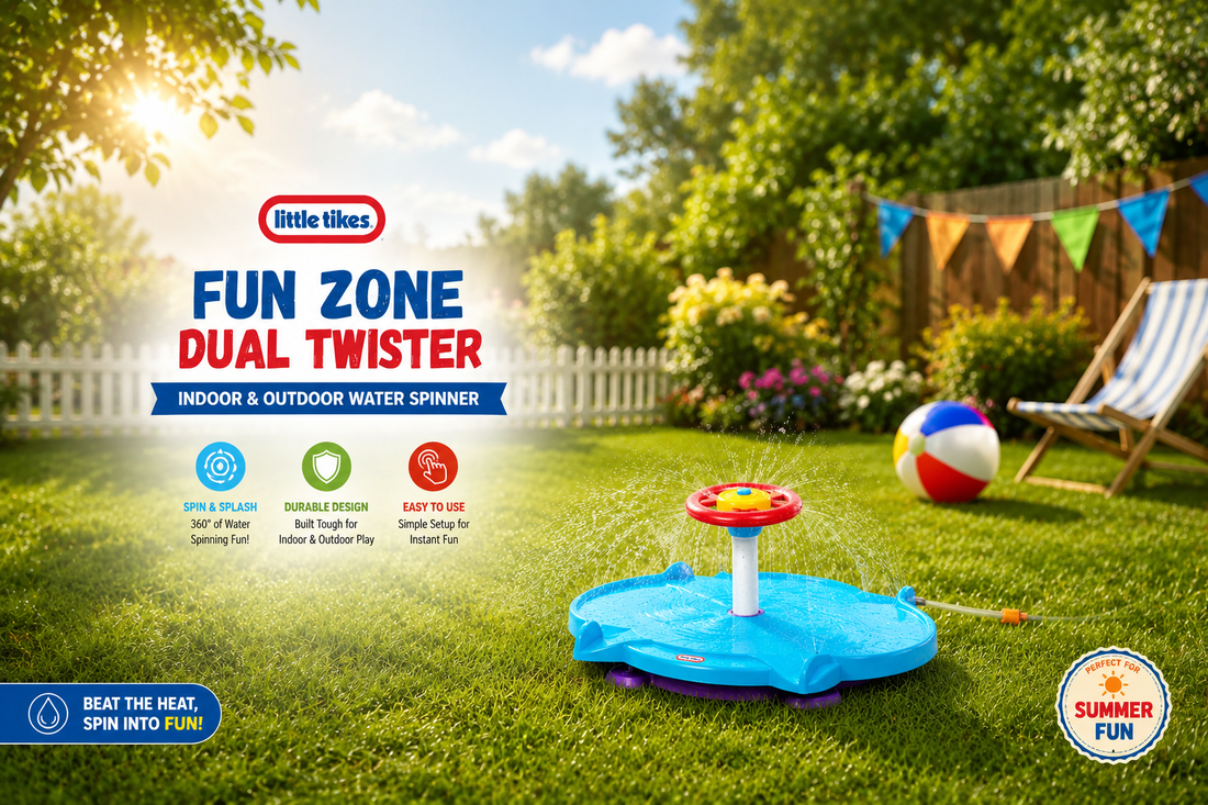 Little Tikes Fun Zone Dual Twister – Indoor & Outdoor Water Spinner