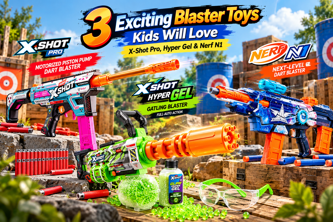 3 Exciting Blaster Toys Kids Will Love: X-Shot Pro, Hyper Gel & Nerf N1