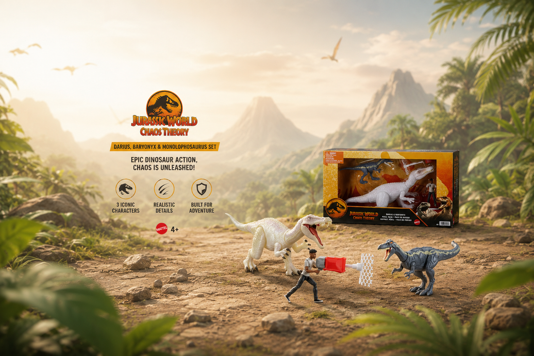 Jurassic World Chaos Theory Darius, Baryonyx & Monolophosaurus Set