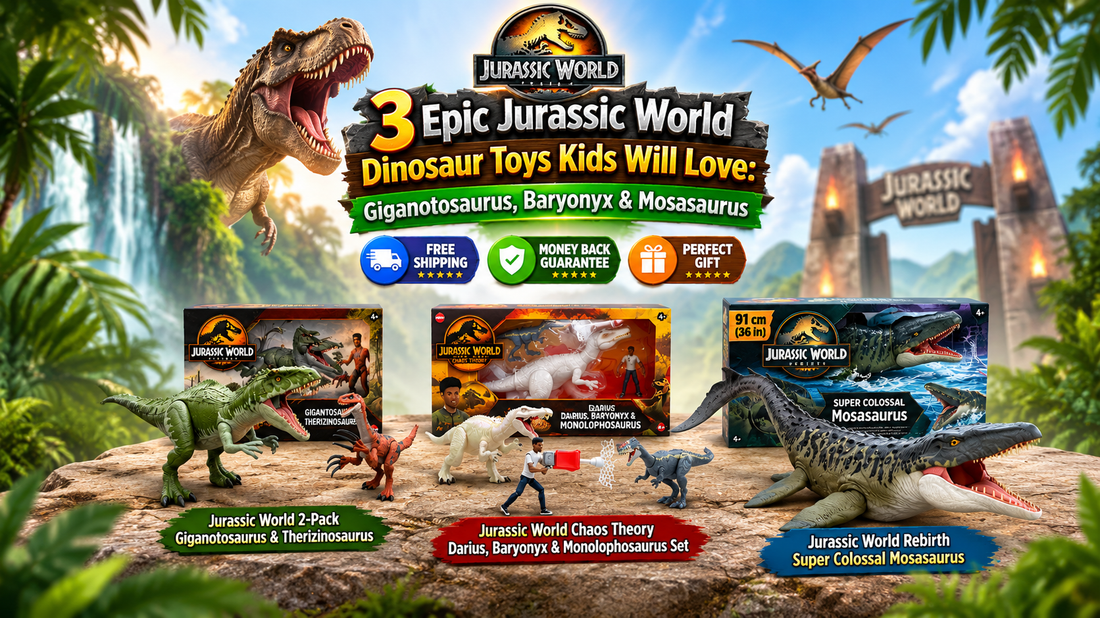 3 Epic Jurassic World Dinosaur Toys Kids Will Love: Giganotosaurus, Baryonyx & Mosasaurus