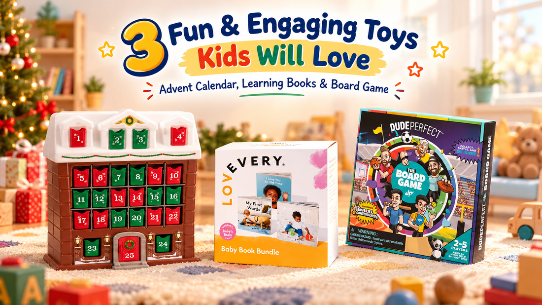 3 Fun & Engaging Toys Kids Will Love: Advent Calendar, Learning Books & Board Game