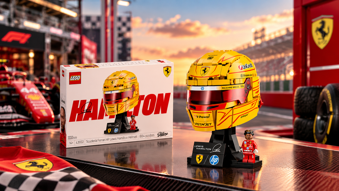Build the F1 Legend: LEGO Scuderia Ferrari HP Lewis Hamilton Helmet – 884 Pieces
