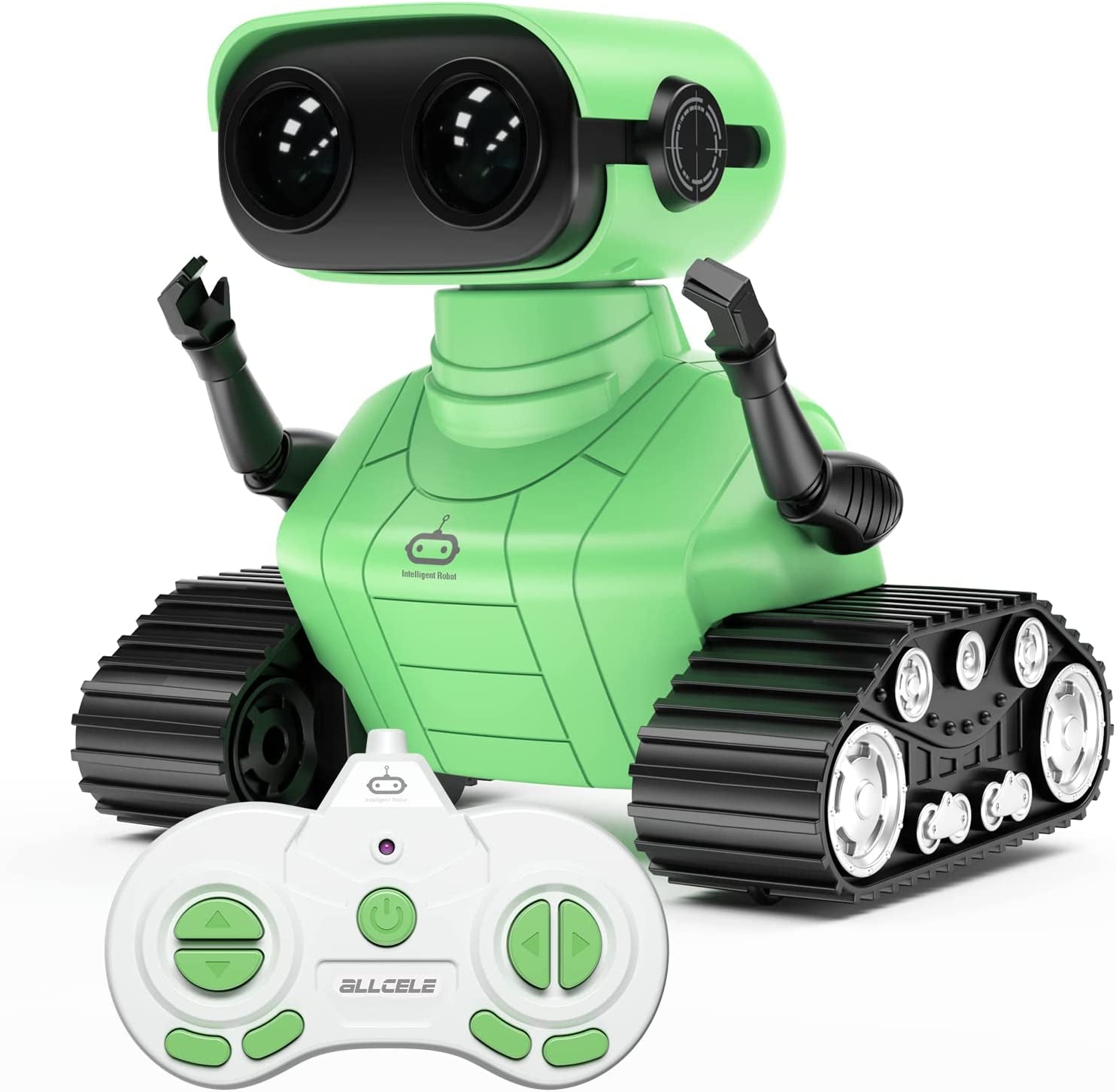 Girls Robot Toy, Rechargeable RC Robot for Kids, Remote Control Toy with Music and LED Eyes, Gift for Children Age 3 Years and up - Pink