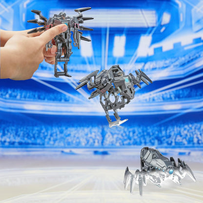 : One Cog Changer Bumblebee (B-127) & Airachnid, 4-Inch Robot Action Figures, Interactive Toys for Boys & Girls Ages 6 and Up