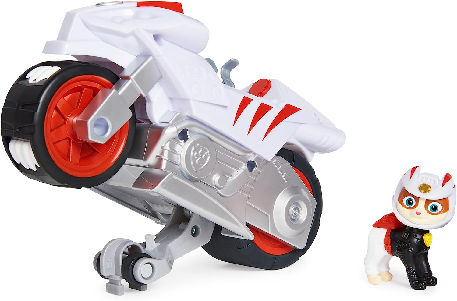 , Moto Pups Rubble’S Deluxe Pull Back Motorcycle Vehicle with Wheelie Feature and Toy Figure
