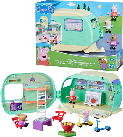 Caravan Playset for Girls and Boys, 3 Figures, 6 Accessories, Preschool Toys, Kids Gifts, Ages 3+
