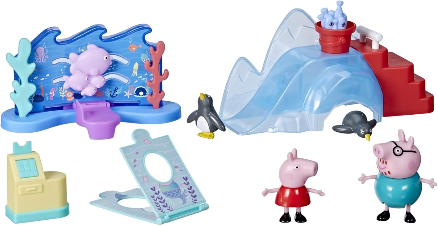 Peppa’S Adventures Peppa’S Aquarium Adventure Playset Preschool Toy: Includes 4 Figures and 8 Accessories; for Ages 3 and Up