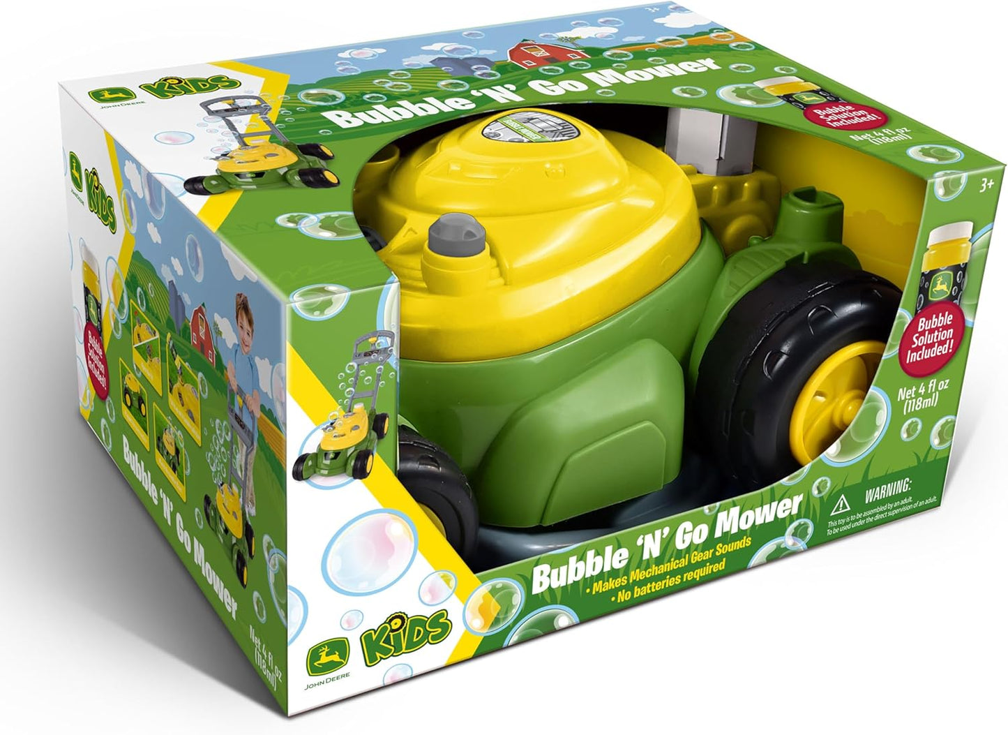 Bubble Lawn Mower for Toddlers, Bubble Blowing Machines, Indoor and Outdoor Gardening Toy, Birthday, Party Favor for Preschool Girls and Boys, No Batteries Required, 2+