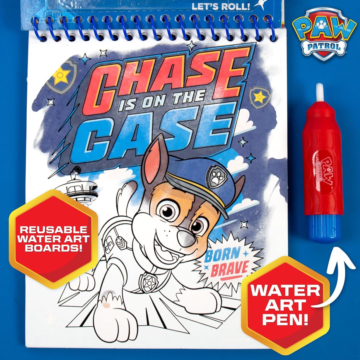 Paw Patrol Aqua Art, Color 4 Reusable Aqua Art Pages with a Water Pen, Reusable No-Mess Toddler Activities, Water Reveal Activity Book, Paw Patrol Toy, Toddler Travel Activities, Kids Travel Toys
